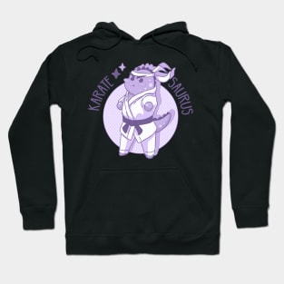 The pastel purple karatesaurus (dinosaur and karate) Hoodie